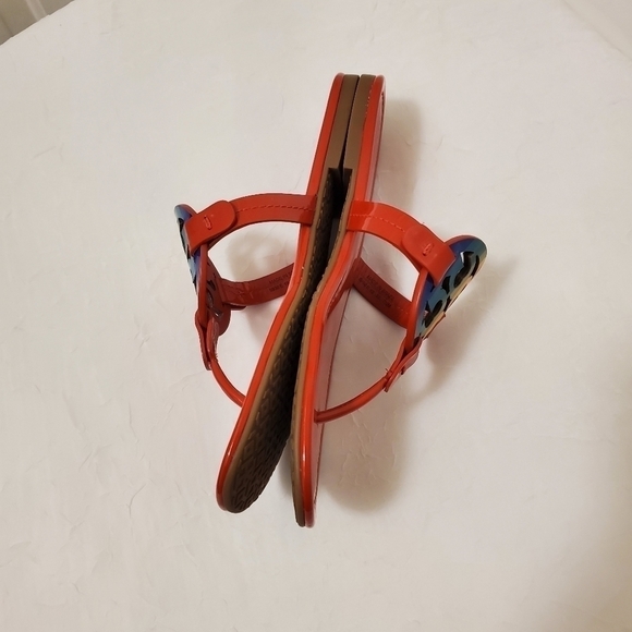 EC Tory Burch Miller Rainbow Stripe Sandals Size 7.5M - Picture 5 of 15